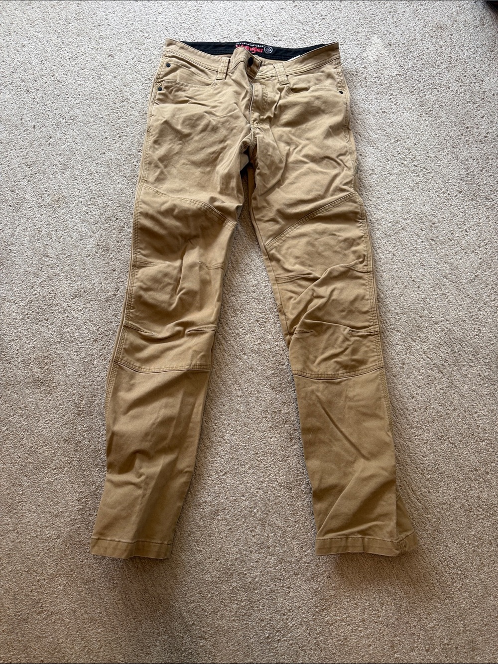 Wrangler Men's Khaki Work Chinos - Tan 32x34